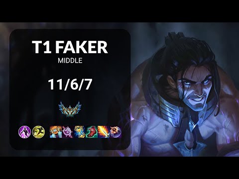 T1 Faker Sylas vs Ahri MIDDLE - KR CHALLENGER Patch 15.10