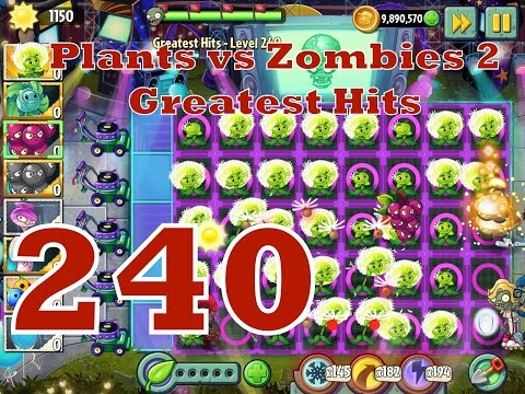 Plants vs Zombies 2 - Greatest Hits Epic Hack Level 240- Grapeshot Dandelion & Hurrikale