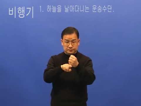 「비행기」의 한국수어 표현