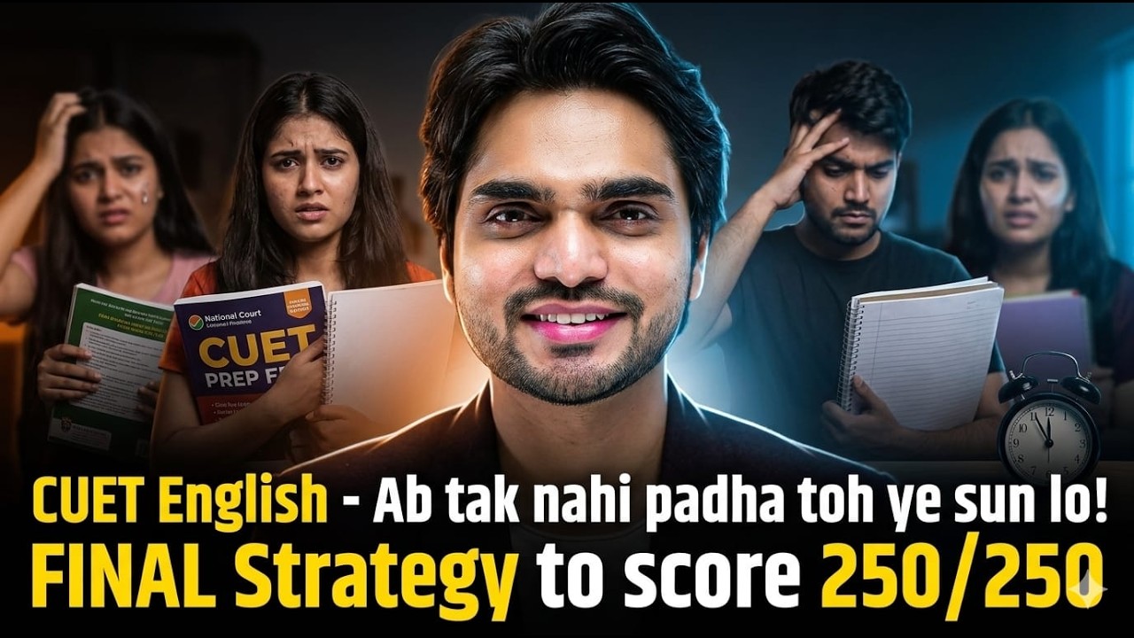 CUET FINAL STRATEGY TO SCORE 250/250 MARKS IN ENGLISH | COMPLETE ROADMAP FOR LAST MINUTE PREP