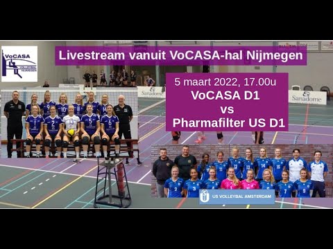 Vocasa D1 - Pharmafilter US D1 (5-3-2022, Topdivisie Dames Volleybal) - Livestream