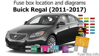 Fuse box location and diagrams: Buick Regal (2011-2017)