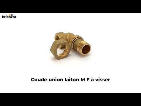 Coude union laiton mâle/femelle à visser BRICOZOR