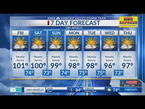 KSAN 10pm Weather - Thursday August 23, 2018