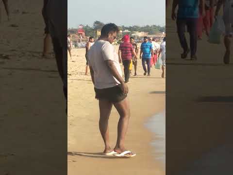 Goa: Baga Beach of Goa in India. Watch sea wave in Baga beach . beach views