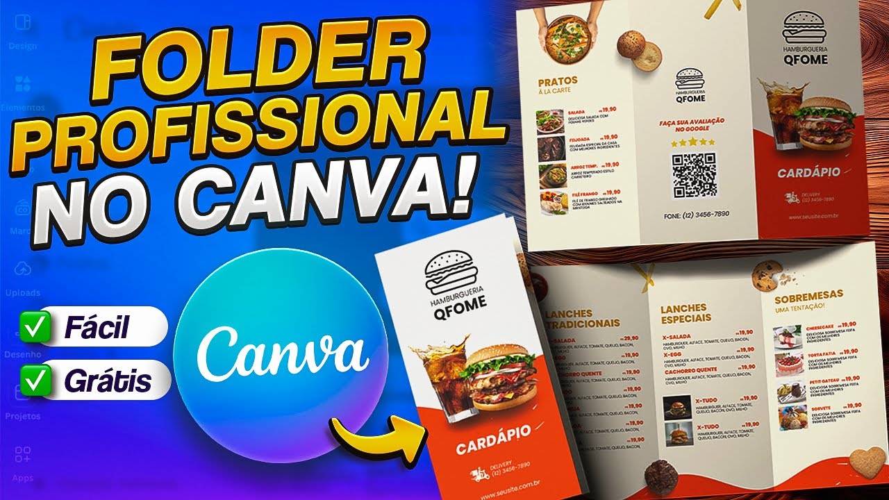 Como Fazer um Folder GRÁTIS usando a Ferramenta CANVA! MUITO FÁCIL