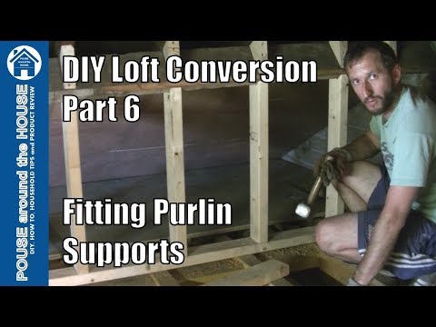 Loft Conversion Part 6 - Make & fit purlin supports. Support loft purlins.