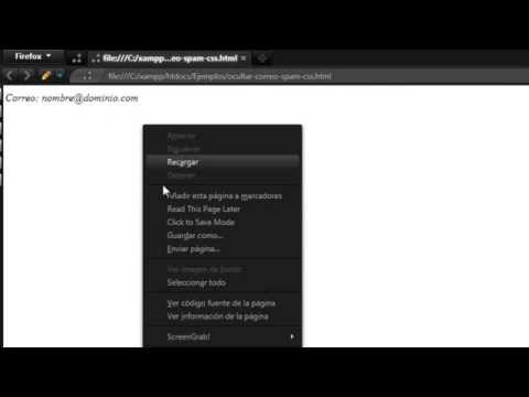 Tutorial CSS Ocultar correo y evitar correo no deseado