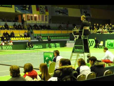 Punctul de VICTORIE al lui Radu Albot in meciul cu Viktor Filipenko, Setul III, scor 6 3, Davis Cup 2013