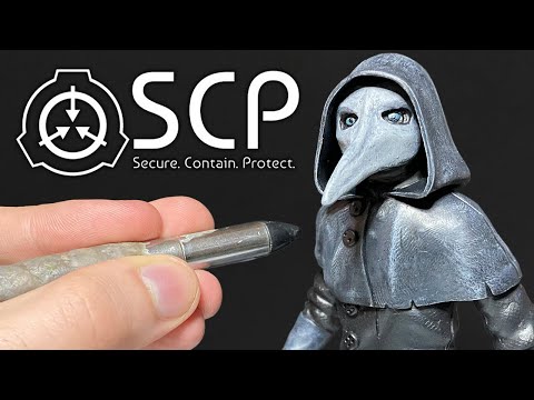 Sculpture de SCP-049 (le Docteur de la Peste), argile polymère.