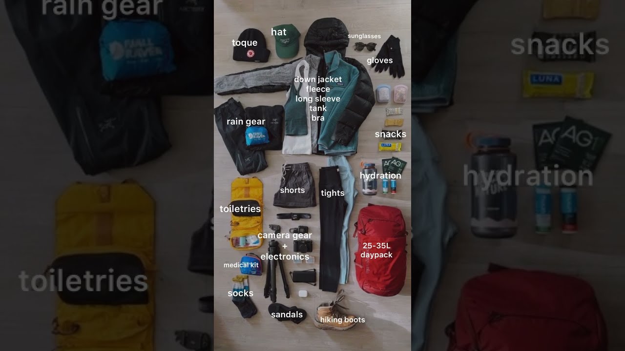 What to pack for a thru-hike (check description) #packing #backpacking #packingvideo