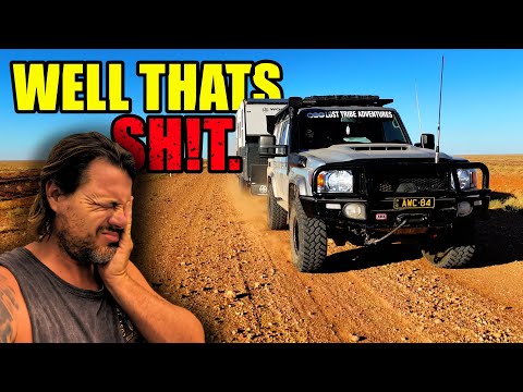 OUTBACK OODNADATTA TRACK ISSUES | LANDCRUISER 70 SERIES | BEST FAMILY CARAVAN AUSTRALIA