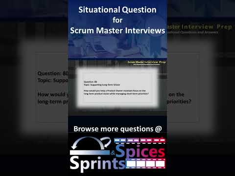 Scrum Master - SM Interview Question 80 of 200 #scrummasterinterview #scrummaster #agileinterview