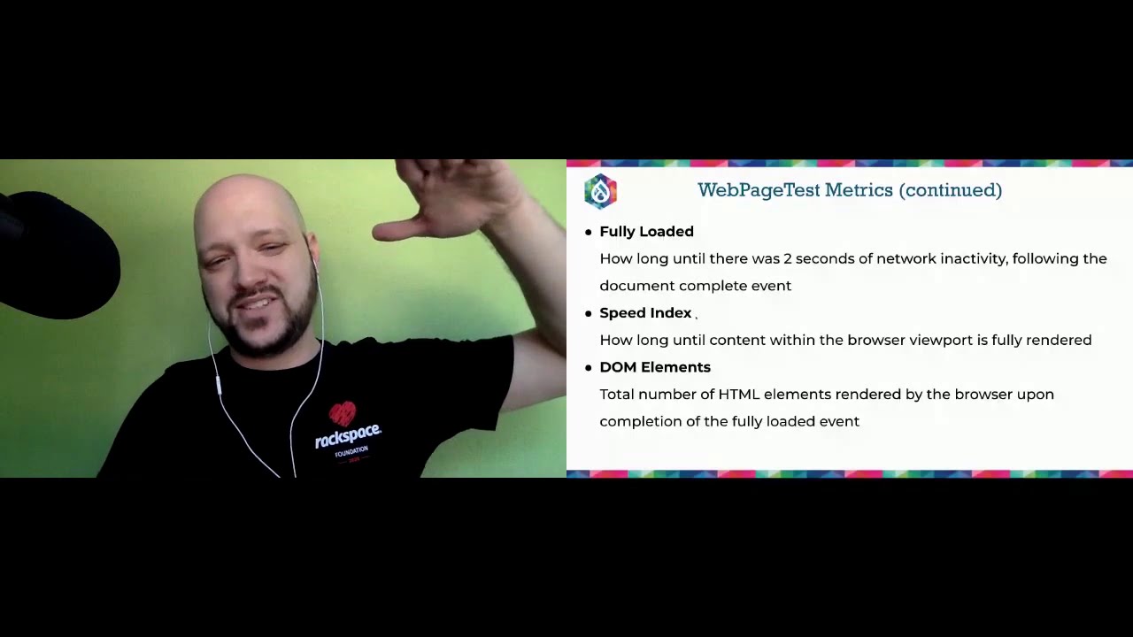 Historical page load time monitoring using Drupal and WebPageTest / DrupalCon Global 2020