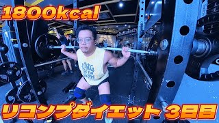 【リコンプダイエット 3日目 1800kcal】罪悪感230kgに押し潰される