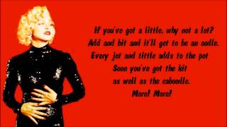 Madonna - More Karaoke / Instrumental with lyrics on screen