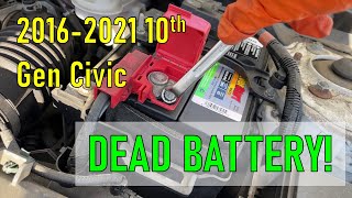 How to replace the BATTERY on a 2016-2021 Honda Civic 10th Gen!