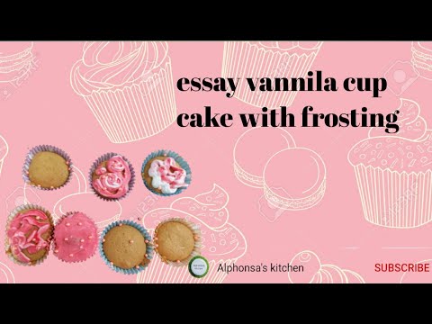 easy and delicious vanilla cupcake recipe with frosting| Alphonsa's kitchen|#23