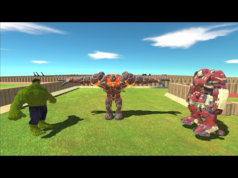 HULK LAVABOY AND HULK BUSTER DEATH RUN - Animal Revolt Battle Simulator