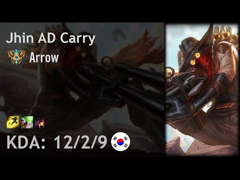 Jhin AD Carry vs Lucian - Arrow - KR Challenger Patch 6.19