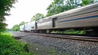preview picture of video 'Amtrak's westbound Capitol Limited approaches Boyds, Md.'