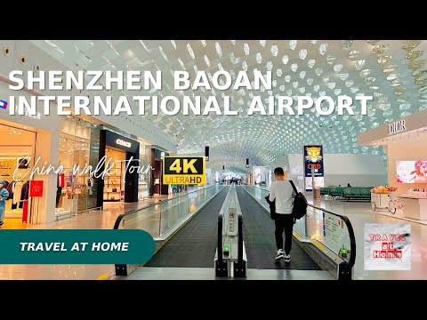[4KHDR] China 4K Walk 2022 | Viajar em casa Caminhe pelo Aeroporto Internacional de Shenzhen Bao'an