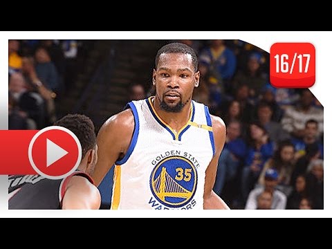 Kevin Durant Full Highlights vs Trail Blazers (2017.01.04) - 30 Pts, 5 Reb