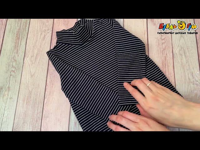 Водолазка Lanson Kids темно-синяя с тонкими белыми полосками - видео