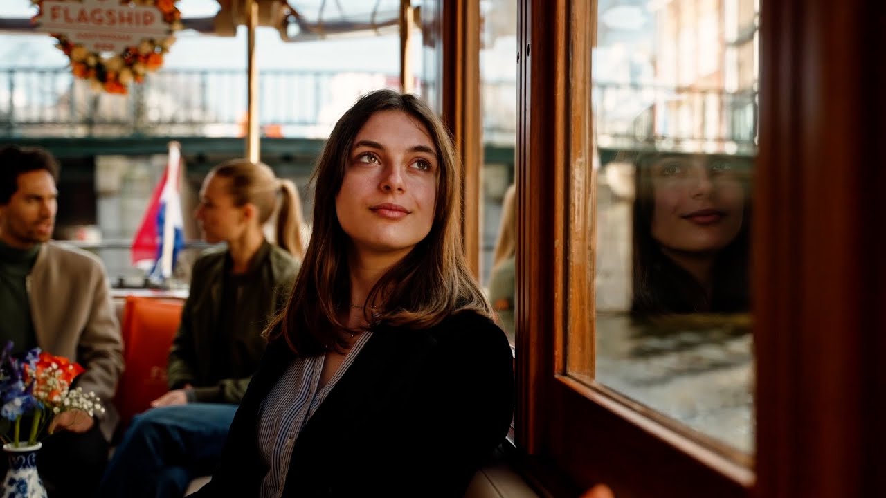 Cruise Canals in a Vintage Saloon Boat in Amsterdam, Netherlands