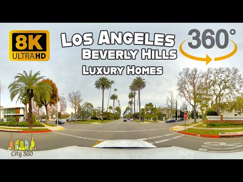 Los Angeles - Beverly Hills Luxury Homes - VR 360 8K Video