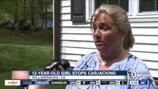 12-year-old girl stops carjacker from taking mom's minivan