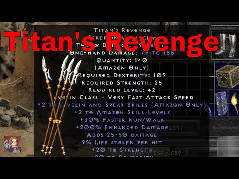 D2R Unique Items - Titan's Revenge (Ceremonial Javelin)