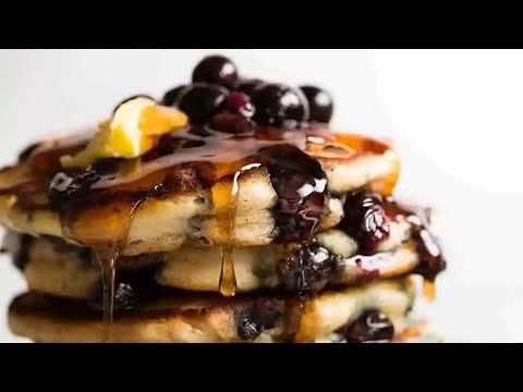FLUFFY BUTTERMILK BLUEBERRY PANCAKES|| HOW TO MAKE||...