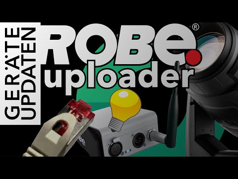 Scheinwerfer und Geräte von Robe lighting updaten: Updatevorgang mit dem Robe Uploader