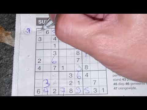 Regular practice pays off quickly.(#1057) Medium Sudoku puzzle. 06-29-2020