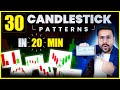 30 Candlestick Patterns In 20 MINUTES Candlestick Pattern Hindi In Technical Analysis In Trading