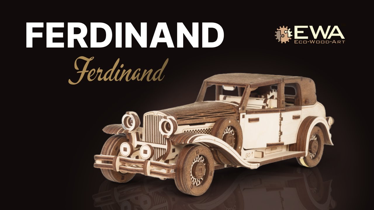 Eco-Wood-Art Construction kit Vintage car Ferdinand