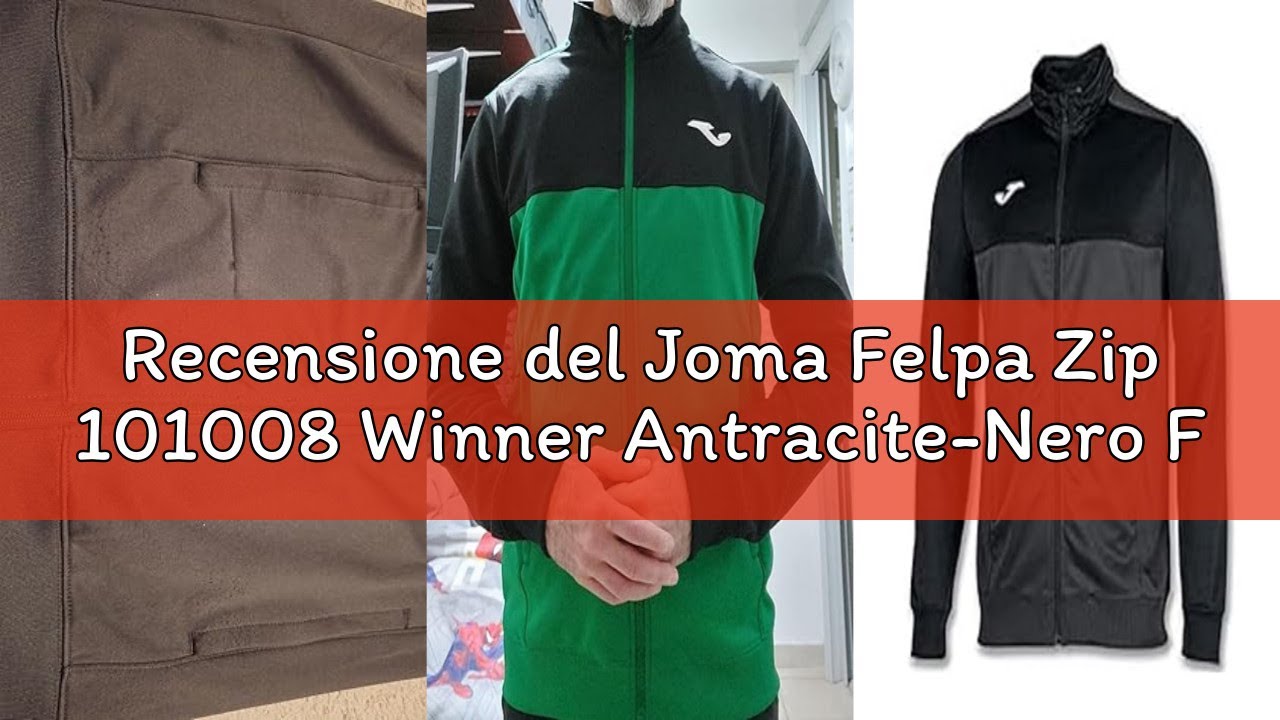 Recensione del Joma Felpa Zip 101008 Winner Antracite-Nero Fashion