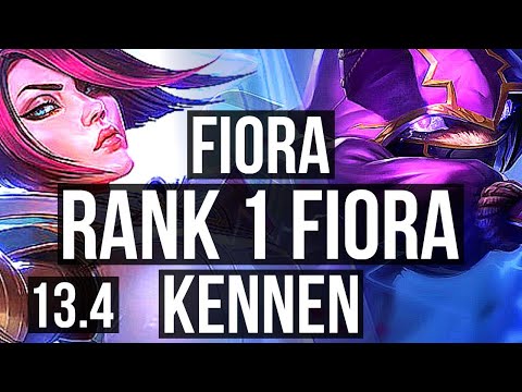 FIORA vs KENNEN (TOP) | Rank 1 Fiora, Rank 11, 8/3/9, Dominating | KR Challenger | 13.4