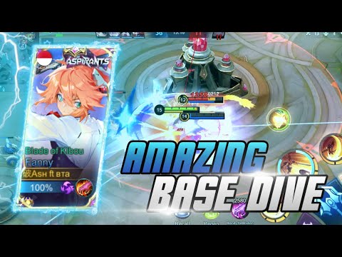 AMAZING BASE DIVE FANNY GAMEPLAY | FANNY SETTING CONTROL 2022 - MOBILE LEGENDS