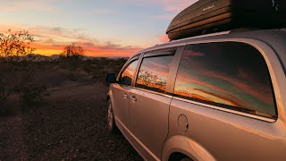 Slow Desert Living | Van Life in Quartzsite, AZ with Friends, Food & Fox Poop?! | Minivan Camping