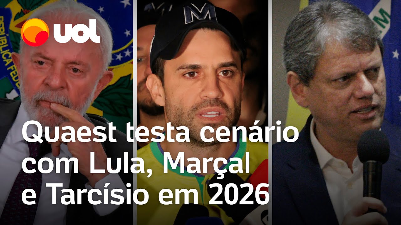 Quaest projeta votos para eleição de 2026: Lula teria 32%, Marçal 28% e Tarcísio 15%