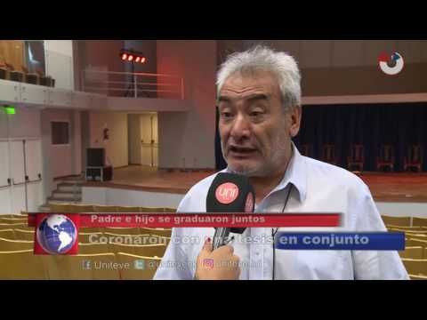 Padre e hijo se graduaron juntos