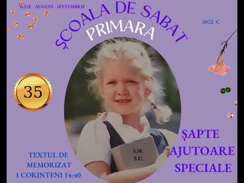Studiul 35 din 2022 - Scoala de Sabat Primara - Sapte ajutoare speciale