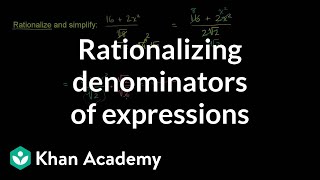 Rationalizing Denominators of Expressions
