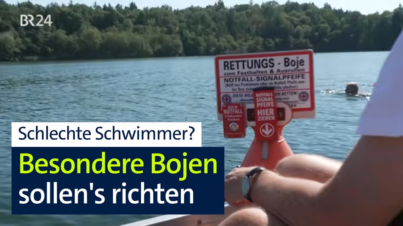 Besondere Bojen schaffen Abhilfe für schlechte Schwimmer im See | Abendschau | BR24