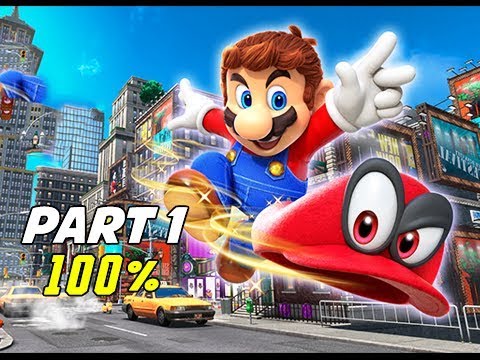 SUPER MARIO ODYSSEY Walkthrough Part 1 - 100% Cascade & Sand Kingdom (Let's Play Commentary)
