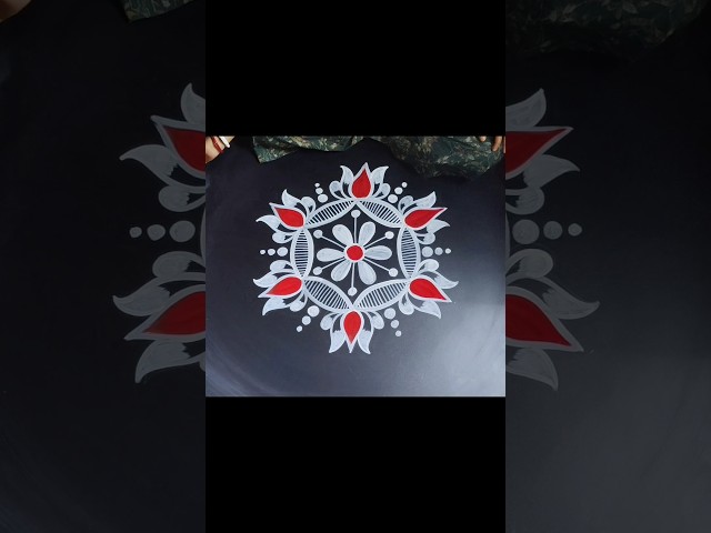 Beautiful alpana rangoli design for festivals and functions - video 2