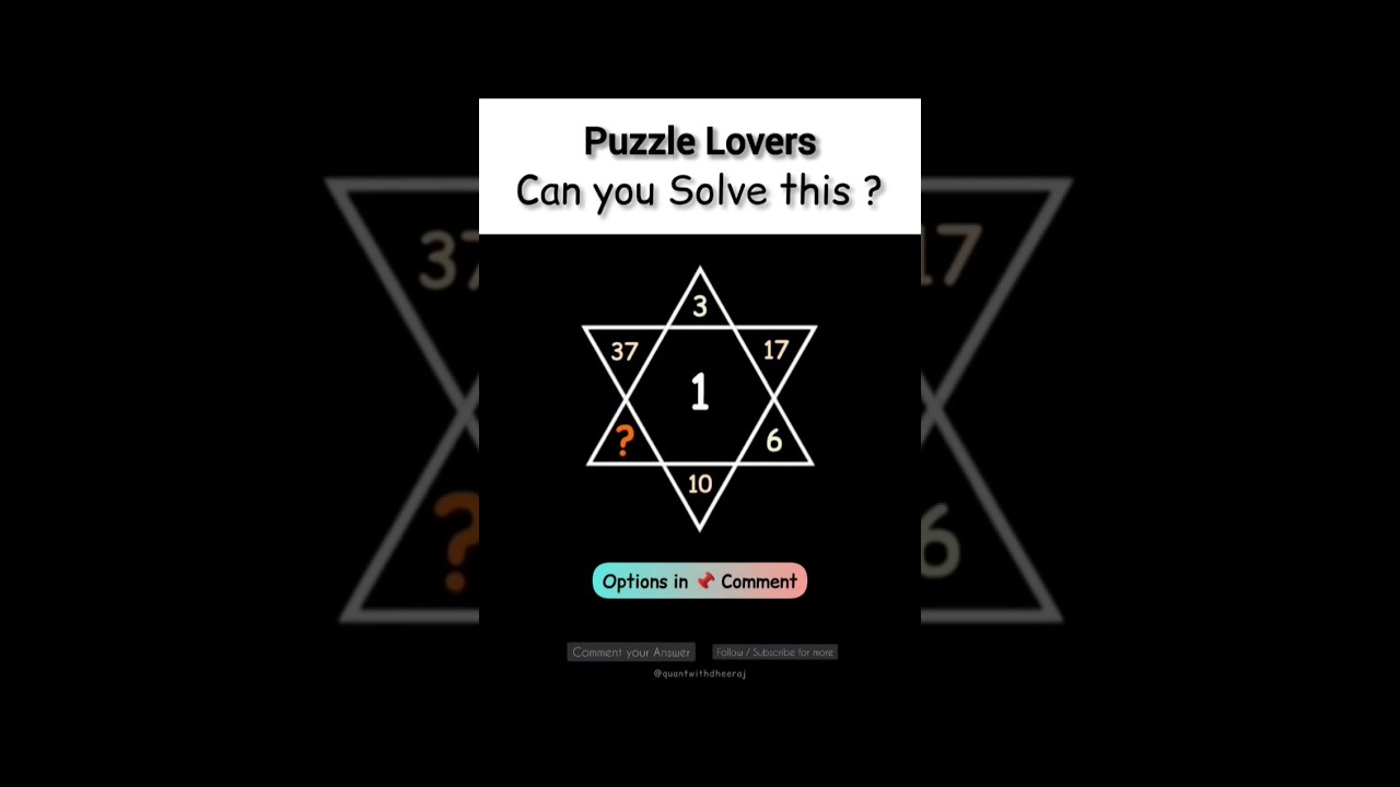 Can you find the Missing Number of this Hexagon | #mathchallenge #triangle #puzzlelovers