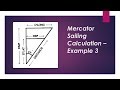 Mercator Sailing Calculation Example 3
